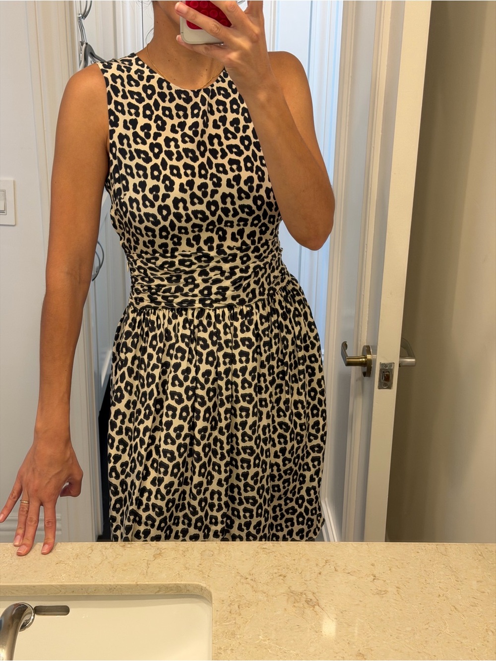 3.1 Phillip Lim Black and Cream Leopard Print Mini Dress